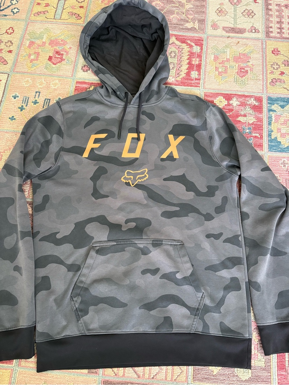 FOX Racing hoodie camouflage gray mens size Small